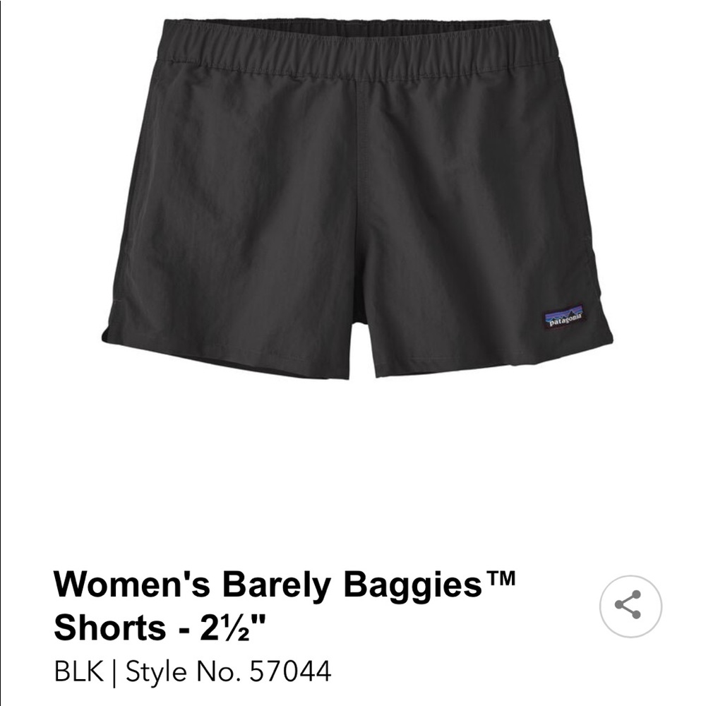 Women’s Patagonia Baggies 2.5” Shorts.